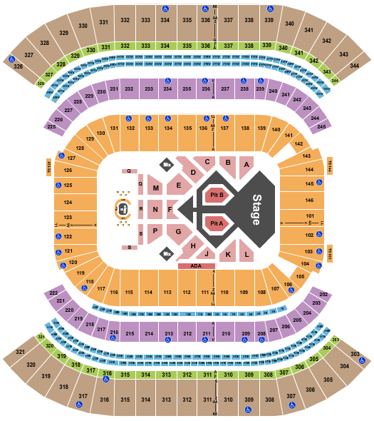 Nissan Stadium - Nashville Seating Chart: Usher
