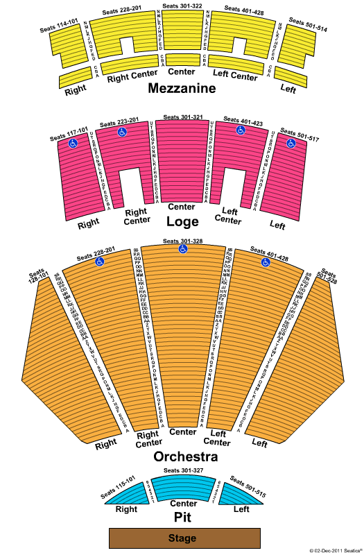 Nokia Theatre Live Seating Chart