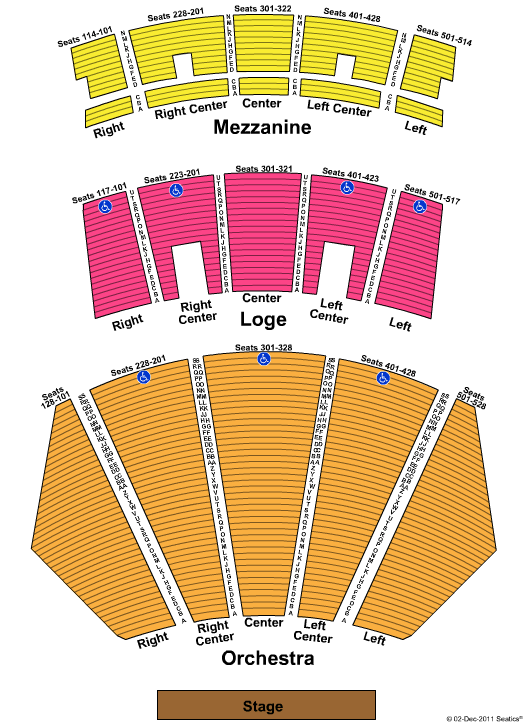 Nokia Theater Orchestra Seating Chart