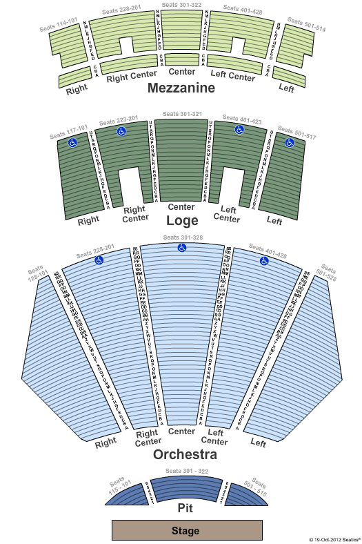 Nokia Theater Seating Chart Grand Prairie