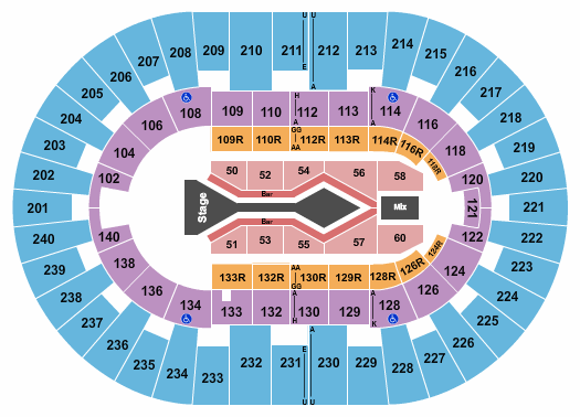 North Charleston Coliseum Seating Chart: Blake Shelton