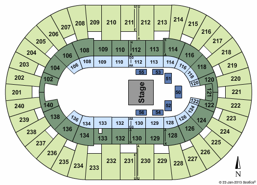 North Charleston Coliseum Seating Chart