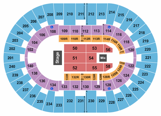 North Charleston Coliseum Seating Chart: Endstage 3