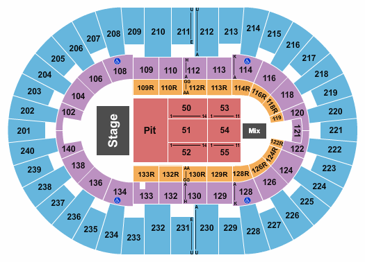 North Charleston Coliseum Seating Chart: Endstage PIT 2