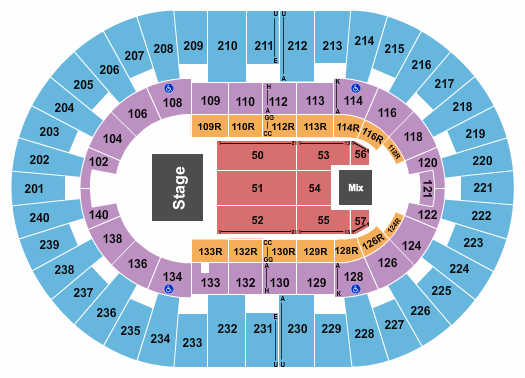 North Charleston Coliseum Seating Chart: Endstage RSV
