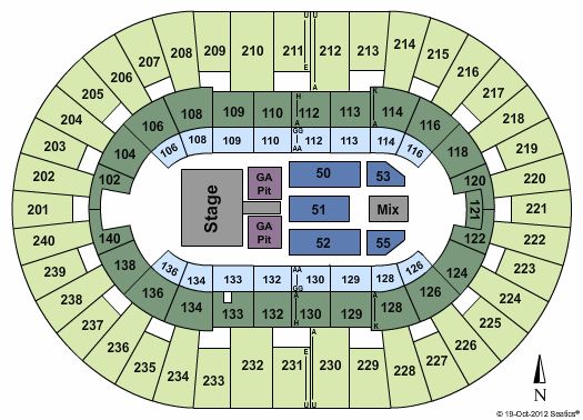 North Charleston Coliseum Seating Chart