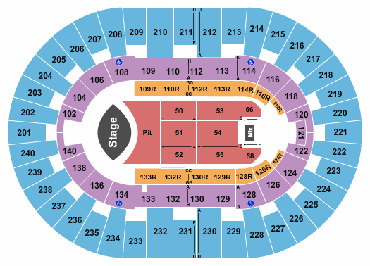 North Charleston Coliseum Seating Chart: Eric Church 2025