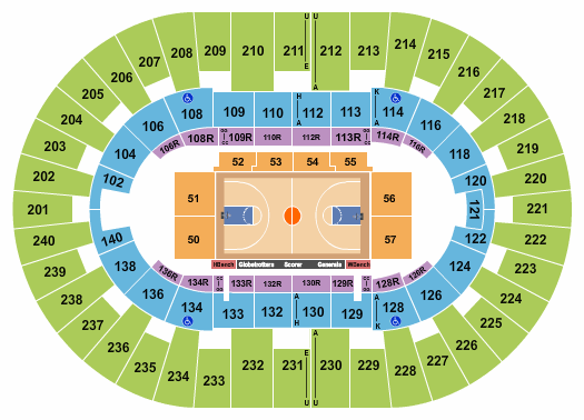 North Charleston Coliseum Seating Chart: Harlem Globetrotters