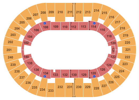North Charleston Coliseum Seating Chart: Open Floor