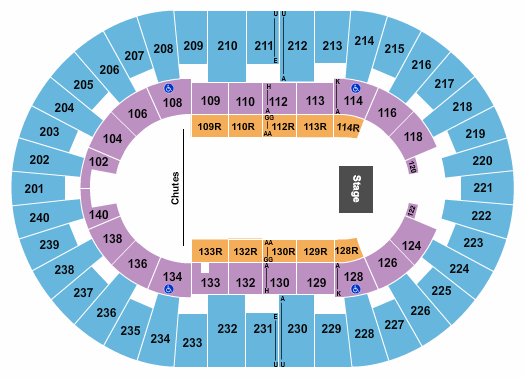 North Charleston Coliseum Seating Chart: Rodeo Concert