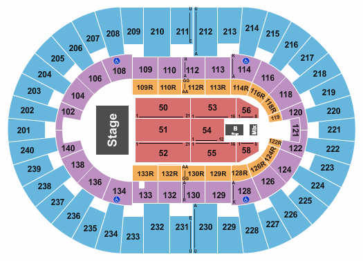 North Charleston Coliseum Seating Chart: Sugarland 2026