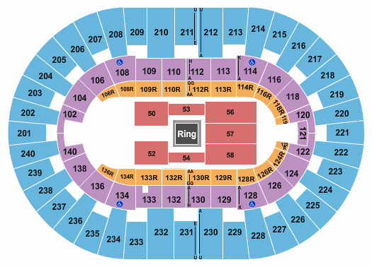 North Charleston Coliseum Seating Chart: WWE 3