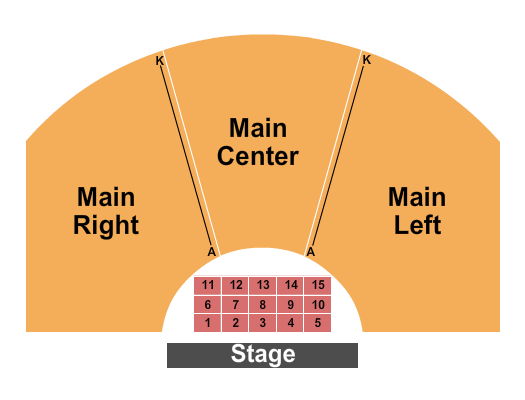North Theatre At North Shore Center For The Performing Arts Seating Chart: Endstage Tables