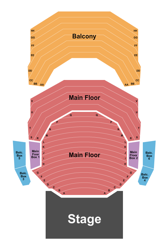 North Theatre At North Shore Center For The Performing Arts Seating Chart: Endstage 2