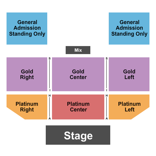 Northern Lights Casino Seating Chart: Endstage Platinum with GA