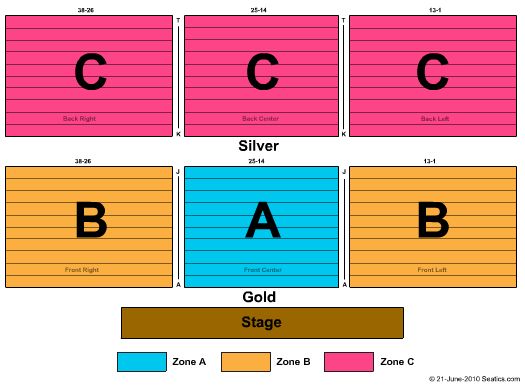 Northern Lights Casino Seating Chart: End Stage Zone
