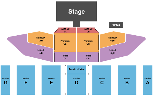 Northern Wisconsin State Fairgrounds Seating Chart: Endstage 3