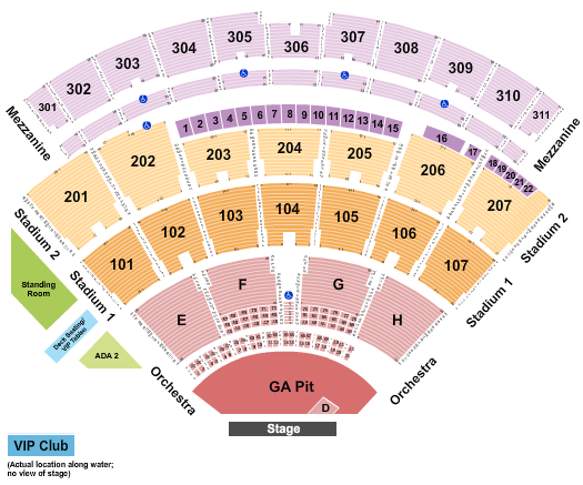 Northwell Health at Jones Beach Theater Seating Chart: Endstage - Large Pit with D