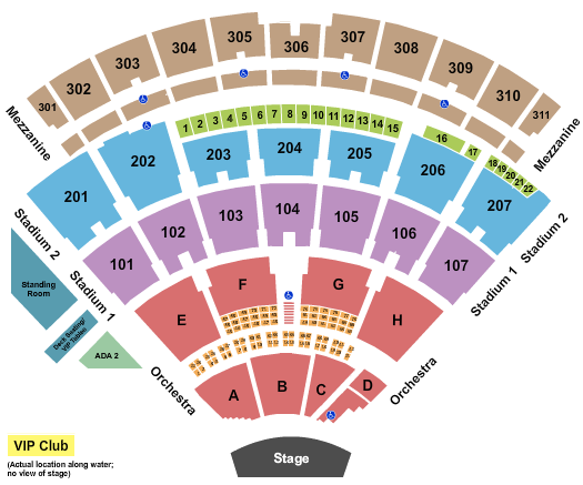 Northwell Health at Jones Beach Theater Seating Chart: End Stage
