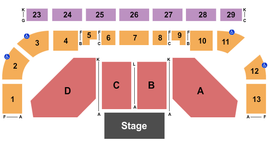 Northwest Arena Seating Chart: End Stage