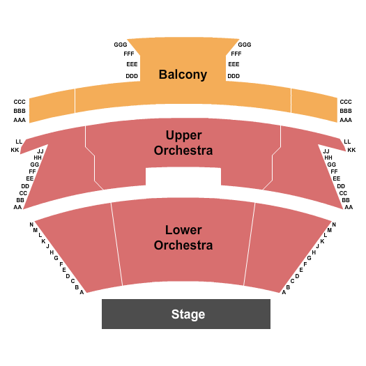 Heindl Center for the Performing Arts Center Seating Chart: Endstage