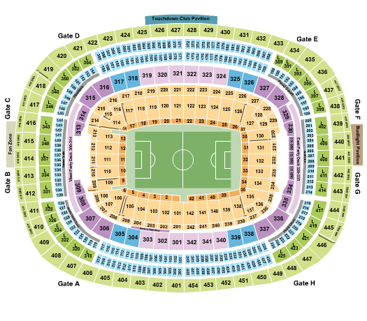 Northwest Stadium Seating Chart: Soccer
