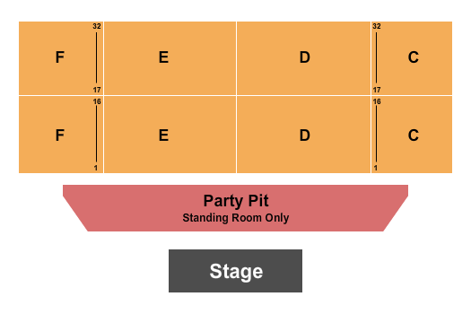Northwest Washington Fair and Event Center Seating Chart: Endstage Party Pit
