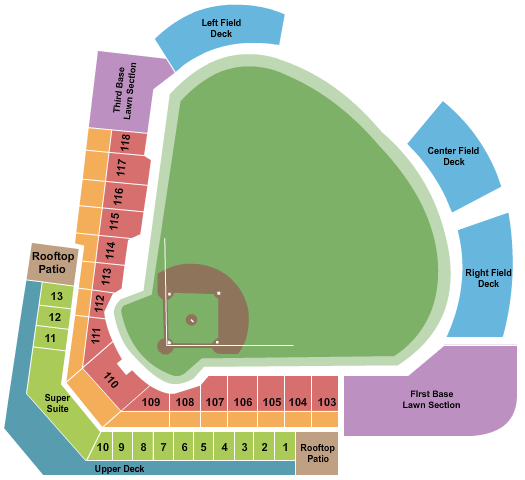 Northwestern Medicine Field Seating Chart: Baseball