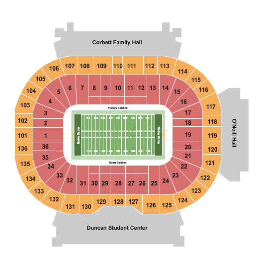 Clemson Memorial Stadium Interactive Seating Chart