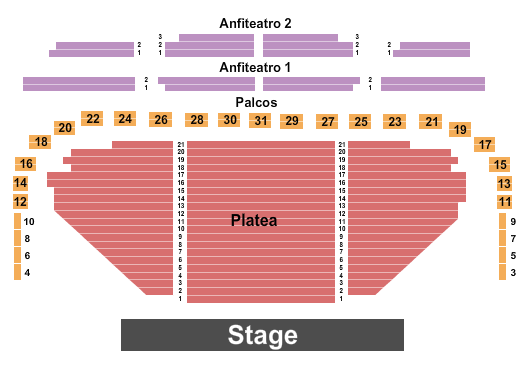 Nuevo Teatro Alcala Seating Chart: Endstage