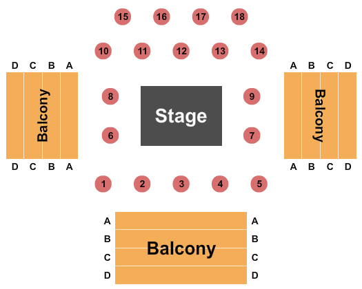 Numerica Performing Arts Center Seating Chart: Center Stage