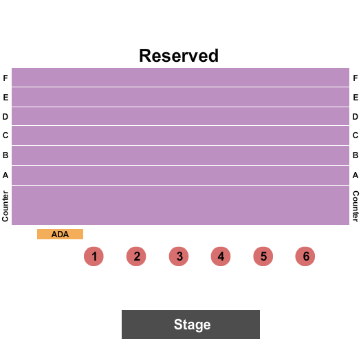 Numerica Performing Arts Center Seating Chart: Endstage 4 Tables