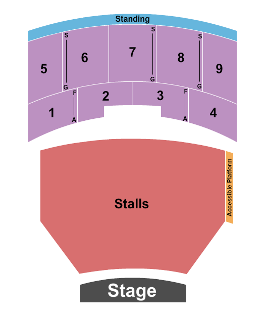 O2 Academy Brixton Seating Chart: GA Stalls with RSVD Balc