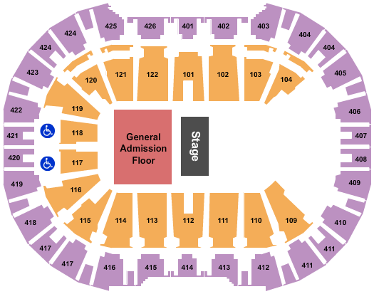 O2 Arena - Prague Seating Chart: End Stage