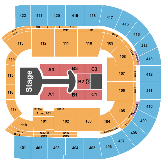 O2 Arena - London Seating Chart: Lady Gaga 1