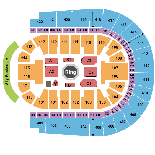 O2 Arena - London Seating Chart: UFC 3