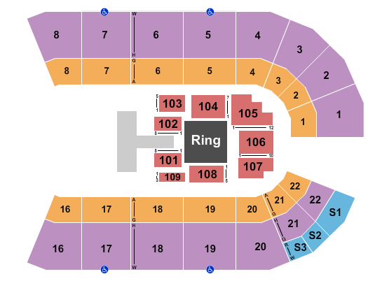 OG&E Coliseum at OKC Fairgrounds Seating Chart: AEW