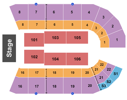 OG&E Coliseum at OKC Fairgrounds Seating Chart: Endstage