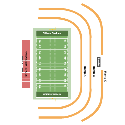 O'Harra Stadium Seating Chart: Football