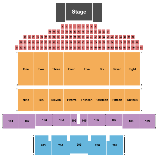 ONE Spokane Stadium Seating Chart: Endstage