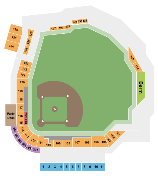ONT Field Seating Chart: Baseball