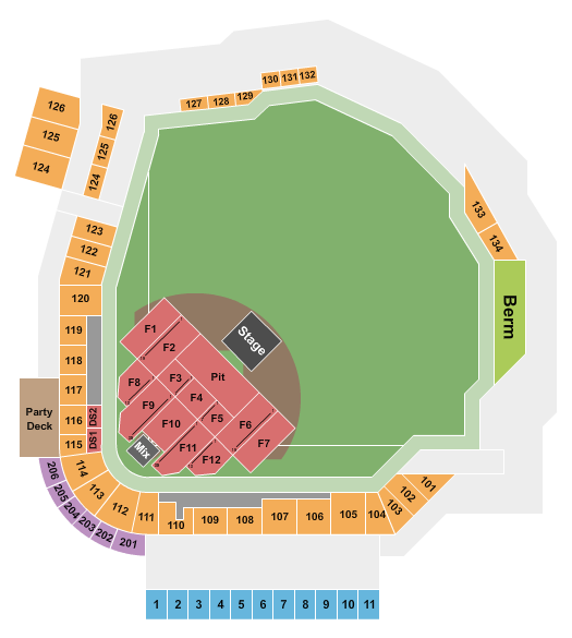 ONT Field Seating Chart: Endstage