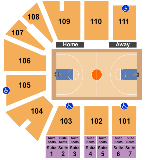 O'Reilly Family Events Center Seating Chart: Basketball