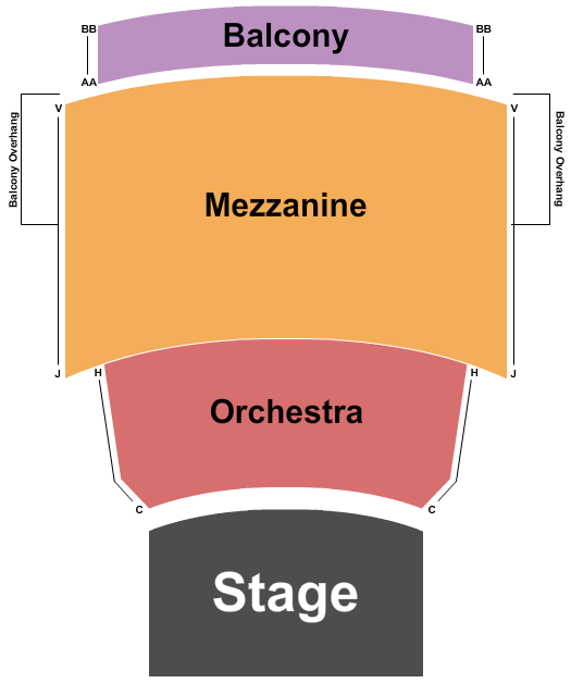 OSU Proscenium Theatre Seating Chart: Endstage