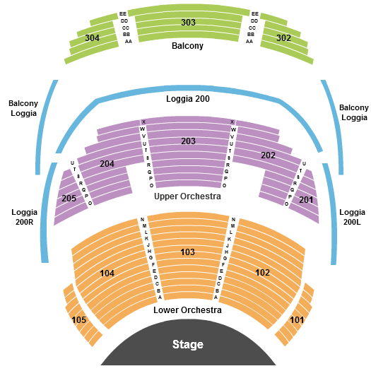 O Theater Seating Chart