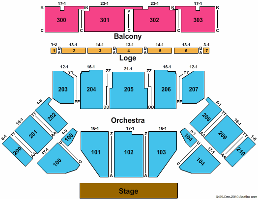 Toyota Presents The Oakdale Theatre Seating Chart