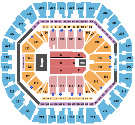 Oakland Arena Seating Chart: Ana Gabriel