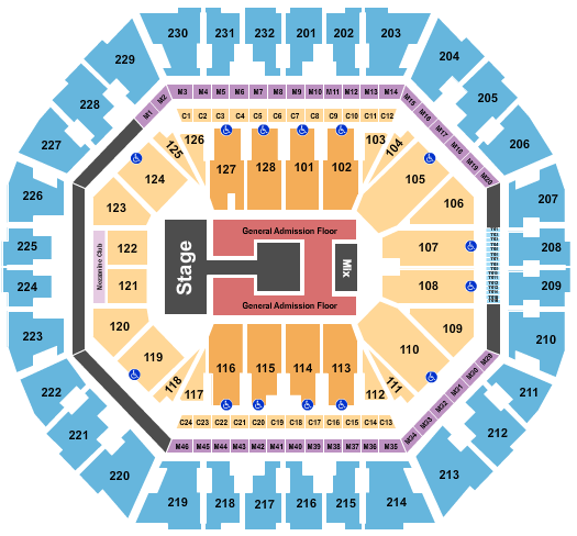 Oakland Arena Map