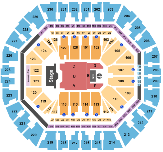Oakland Arena Seating Chart: Aventura