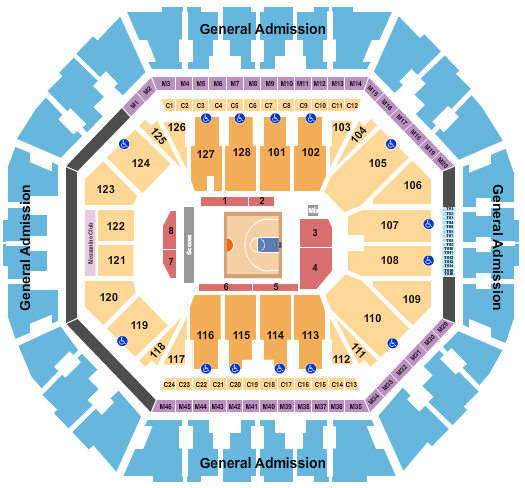 Oakland Arena Seating Chart: Basketball - Big3